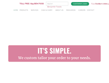 Tablet Screenshot of benjaminfoods.com